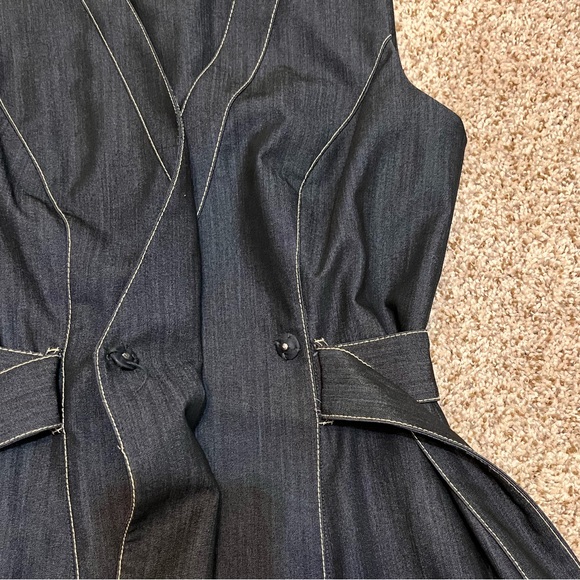 Calvin Klein Chambray Dress Size 4 - Picture 4 of 12